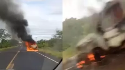 Ambulância é consumida por incêndio durante transporte no Piauí; pacientes são salvos