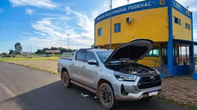Caminhonete de luxo comprada na internet é apreendida por adulteração em Araguari
