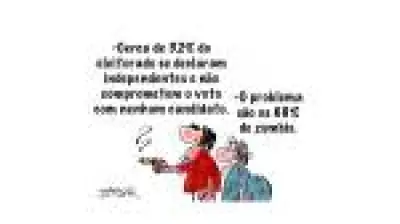 Charge de J. Caesar critica cenário político em 17 de abril, com sátira afiada