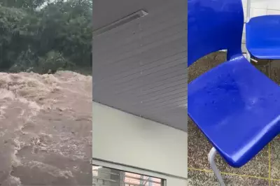 Chuva intensa transforma vias em rios e causa infiltrações em escola de Teresina