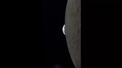 Comandante da Artemis II registra 'pôr da Terra' atrás da Lua com iPhone