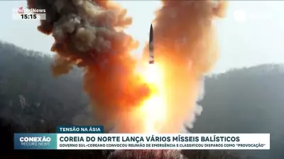 Coreia do Norte lança mísseis balísticos e provoca tensão na Península Coreana