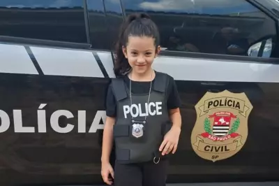 Menina de 7 anos realiza sonho de aniversário com Polícia Civil em Dracena