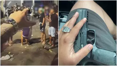 Policial militar e amigo são presos com armas e drogas após festa de facção em Fortaleza