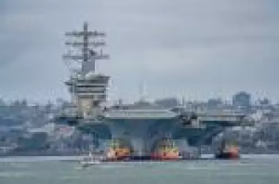 USS Nimitz, porta-aviões nuclear dos EUA, chega ao Rio para manobras militares com aliados
