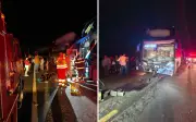 Acidente fatal na BR-153 em Campinorte: passageiro morre em colisão envolvendo ônibus e carros