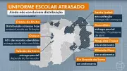 Atraso na entrega de uniformes e materiais afeta alunos em nove cidades da Grande SP