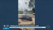 Bandidos usam ônibus como barricada em operação policial para prender foragido em Caxias