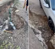 Buracos na Rua Mário Veiga Silva em Itaperuna geram riscos e cobranças