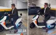 Cantor Leonardo ganha moto de presente e assusta esposa ao pilotar após show