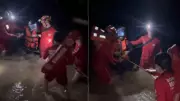 Casal é resgatado após ficar ilhado em rio durante chuvas no Sertão da Paraíba
