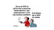 Charge de J. Caesar critica cenário político em 17 de abril, com sátira afiada