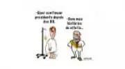 Charge de J.Caesar satiriza cenário político brasileiro em 10 de abril