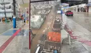 Chuva intensa transforma ruas em rios e suspende serviços em Balneário Camboriú