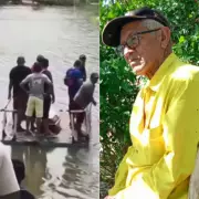Cortejo fúnebre improvisado: caixão atravessa rio em balsa no RN após comunidade ficar ilhada