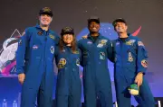 É #FAKE que astronauta Christina Koch seja atriz da Nasa e tenha esquecido falas