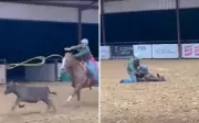 Família goiana brilha em rodeio nos EUA: pai vence e filha se destaca no Texas