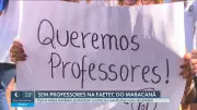 Famílias protestam contra falta de professores e infraestrutura precária na Faetec Maracanã