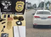 Homem é preso por vender drogas via delivery em Boa Vista; carro e armas apreendidos