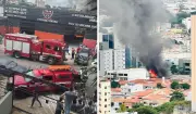Incêndio de grandes proporções atinge funilaria em Campinas (SP)