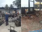 Incêndio destrói quiosque em Mongaguá; estrutura será demolida