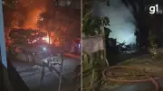 Incêndio destrói três casas no bairro Morro Santana em Porto Alegre