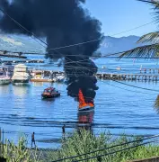 Incêndio em embarcação deixa dois feridos após explosão em Angra dos Reis