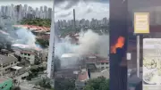 Incêndio em restaurante da Torre, Recife, deixa dois funcionários feridos com queimaduras e possível fratura