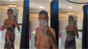 Jovem vira modelo da loja da mãe por R$ 10 e ajuda a vender roupas femininas em Campo Grande