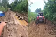 Lamaçal transforma ruas em obstáculos intransitáveis na zona rural de Itaperuna