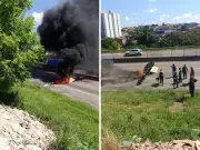 Manifestantes incendeiam pneus e bloqueiam Rodovia Santos Dumont em Campinas