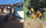 Motorista fica ferido após carro capotar e cair em barranco em Maria da Fé