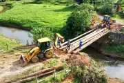 Nova ponte sobre Rio do Peixe é finalizada em São Francisco Xavier