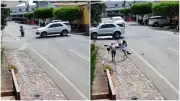 Picape atinge motocicleta com três pessoas em Acopiara, no Ceará