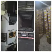 PM flagra caminhão clonado com carga de chinelos em galpão na Grande BH