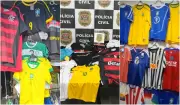 Polícia apreende 2,7 mil camisas de futebol falsificadas em operação antipirataria em SP