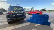 PRF apreende 201 kg de maconha após perseguição de 13 km na BR-262