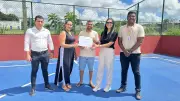 Quadra poliesportiva reformada é entregue no Parque Anita Ferraz pelo OPA