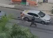 Suspeito de agredir companheira foge de abordagem policial em rua movimentada do Recife