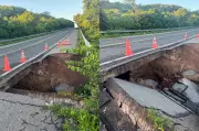 Trecho da BR-343 é totalmente interditado após erosão formar cratera no Norte do Piauí