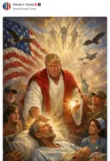 Trump nega que montagem de IA o retratasse como Jesus e apaga post após críticas de blasfêmia