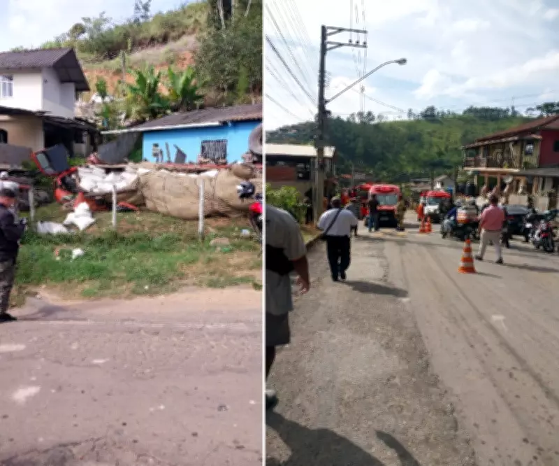 Acidente com caminhão desgovernado deixa três mortos em Nova Friburgo