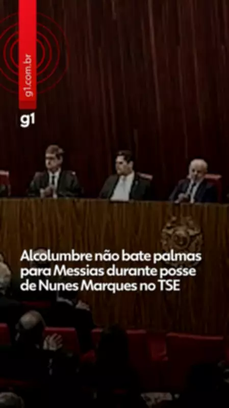 Alcolumbre não aplaude Messias em posse de Nunes Marques no TSE
