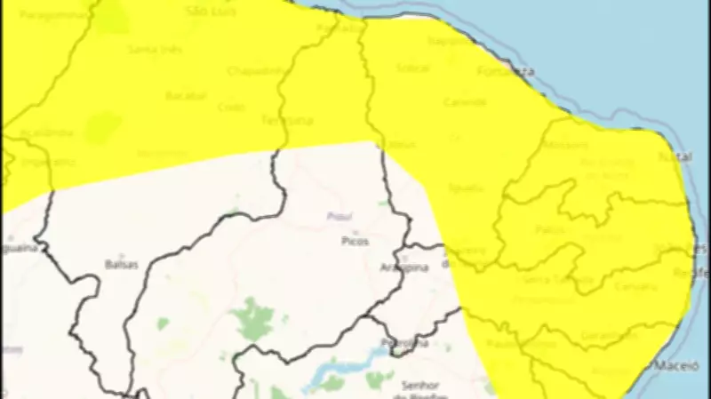 Alerta amarelo do Inmet: chuvas intensas em 105 cidades de PE