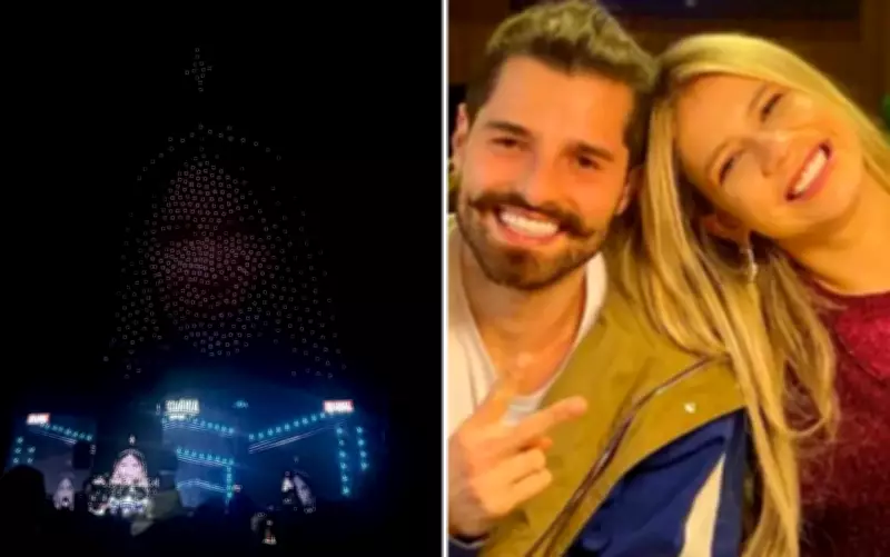 Alok homenageia Marília Mendonça com drones em show na Pecuária de Goiânia