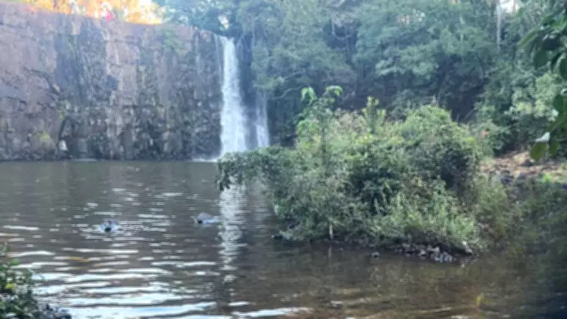 Banhista é resgatado após se afogar na Cachoeira Bom Jardim em Uberlândia