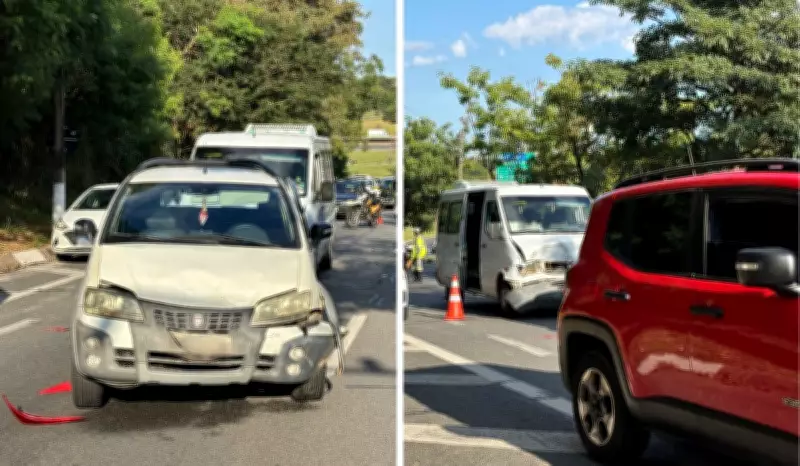 Batida entre van e dois carros deixa cinco feridos em Campinas