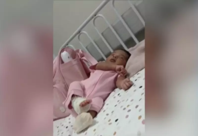 Bebê de 15 dias sofre necrose no pé após erro em aplicação de remédio em hospital de Palmas