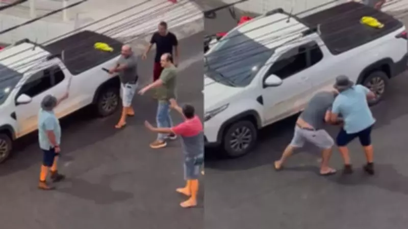 Briga de trânsito com facas termina em confusão familiar em João Alfredo
