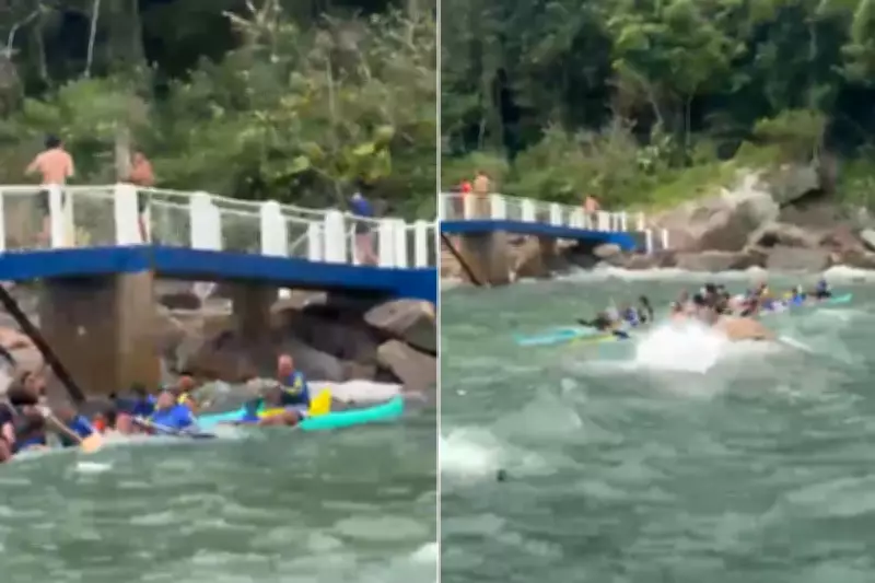 Canoístas ilhados em Guarujá são resgatados em operação de emergência